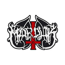 MARDUK - LOGOTIPO ADESIVO TECIDO RECORTADO A LASER ~ BLACK METAL ~ Heavy Metal Rock ~ Emblema comprar usado  Enviando para Brazil