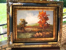 Landschaftsbild gemalt spachte gebraucht kaufen  Hamburg