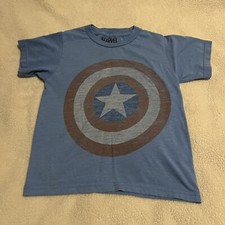 Camiseta Marvel Captain America Kids XS manga curta azul usada comprar usado  Enviando para Brazil