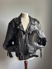 Vintage leather biker for sale  MATLOCK