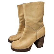 Usado, Bota Vintage Y2K Candie's 6 Banana Bege Chunky Biqueira Quadrada Boho Whimsygoth comprar usado  Enviando para Brazil