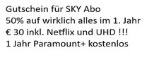 Neukunden sky gutschein gebraucht kaufen  Mönchengladbach