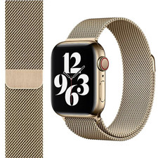 Oryginalny Apple Watch Milanese Loop Silver 40mm Stal nierdzewna Złoty pasek na sprzedaż  PL