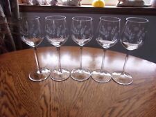 Wine etched floral for sale  Fond Du Lac