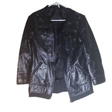 Jaqueta Bomber Lucky Brand Couro Sintético Preta - Tamanho Médio - WCcj004, usado comprar usado  Enviando para Brazil