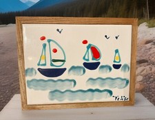 Vtg sailboats hand for sale  Sylmar