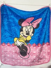 Cobertor de bebê vintage Crown Craft Disney Minnie Mouse rosa azul grosso luxo lã comprar usado  Enviando para Brazil