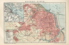 1905 ARGENTINA BUENOS AIRES CITY PLAN mapa antigo datado comprar usado  Enviando para Brazil