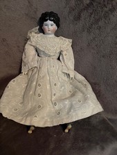 Boneca cabeça de porcelana - 14" - Cabelo preto sobrancelha baixa (TC-335), usado comprar usado  Enviando para Brazil