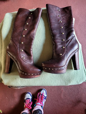 Ugg.ladiesbrown long leather for sale  LOUGHBOROUGH