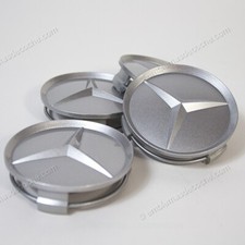 4 x Tapabujes centros de rueda plata para Mercedes Benz 75mm comprar usado  Enviando para Brazil