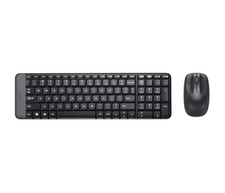 Combo de teclado e mouse sem fio Logitech MK220 economia de espaço alcance de 10 m, espanhol comprar usado Combo de teclado e mouse sem fio Logitech MK220 economia de espaço alcance de 10 m, espanhol comprar usado  Enviando para Brazil