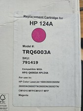 Cartucho de toner vermelho Tru TRQ6003A para cartuchos HP 124A, embalagem aberta magenta  comprar usado  Enviando para Brazil