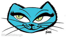 Adesivo adesivo tamanho mini Frank Kozik Snazz Cat KZ43B comprar usado  Enviando para Brazil