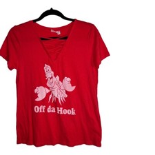 Camiseta Disney Parks Forever BY Junk Food Coral Vermelho Sebastian OFF DA HOOK Tamanho P comprar usado  Enviando para Brazil