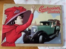 Werbeschild budweiser blech gebraucht kaufen  Willebadessen