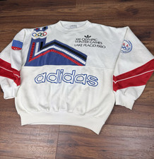 Moletom Adidas grande vintage anos 80 gola redonda Lake Placid Olympics comprar usado  Enviando para Brazil