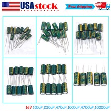 Capacitores eletrolíticos radiais 16V 100uF 220uF 470uF 680uF 1000uF 4700uF 10000, usado comprar usado  Enviando para Brazil