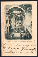 Venezia, Chiesa S. Marco, Altare Maggiore, pocztówka 1900  na sprzedaż  Wysyłka do Poland