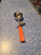 Usado, Colher de sorvete vintage #12 SHORE CRAFT 83/4” AÇO INOXIDÁVEL com ALÇA LARANJA comprar usado  Enviando para Brazil
