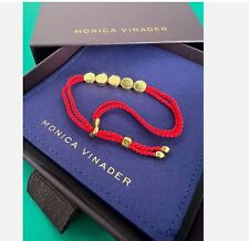 Pulseira da Amizade Monica Vinader Linear Bead Gold Vermei Cordão Vermelho Nova❤️ comprar usado  Enviando para Brazil