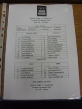 2001 teamsheet halifax for sale  BIRMINGHAM