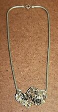Colar Vintage Danecraft Prata Esterlina Colar Pingente Folha Rosa 15" [042WEI] comprar usado  Enviando para Brazil