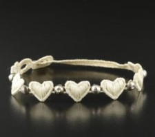 Usado, Pulseira de coração de macramê Cruciani X Damiani com prata esterlina e diamantes comprar usado  Enviando para Brazil