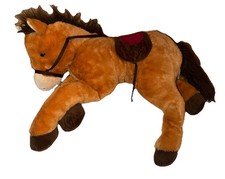 Sela de pelúcia Toys R Us cavalo pônei 45” bicho de pelúcia 2011 marrom realista comprar usado  Enviando para Brazil