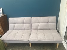 Grey fabric seater for sale  BINGLEY