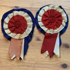1953 Elizabeth II Coronation Patriotic Rosettes x2 comprar usado  Enviando para Brazil