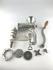 Vintage Porkert 10 Meat Grinder Cast Iron Hand Crank Chrome Czech Republic comprar usado  Enviando para Brazil