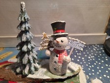 Holzfigur schneemann handgemac gebraucht kaufen  Bunde