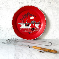 Bandeja para churrasco Stoyke vintage 19"- cesta para churrasqueira de cachorro-quente - garfo telescópico para assar, usado comprar usado  Enviando para Brazil