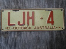 Placa de licença personalizada LJH-4 Outback flor Território do Norte da década de 1980 comprar usado  Enviando para Brazil