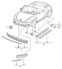 Usado, Quadro conversível VW Beetle conversível genuíno para grade de ventilação 5C5807531GRU comprar usado  Enviando para Brazil