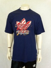 Używany, Vintage Adidas Tee T-shirt granatowy XL Trefoil na sprzedaż  PL