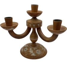 Vintage wooden candelabra for sale  UK
