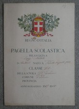 Pagella scolastica regno usato  Modena