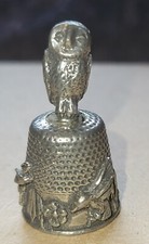 Pewter thimble owl for sale  PRESTON