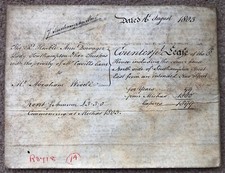 1803 indenture vellum for sale  BIRMINGHAM
