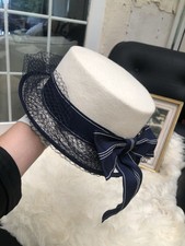 Ladies cream navy for sale  MANSFIELD