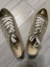 Gold glitter sneakers for sale  PERTH