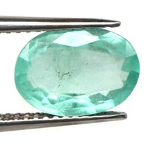 2,46 CT. Esmeralda verde não aquecida da Zâmbia oval 7 x 10 mm., usado comprar usado  Enviando para Brazil