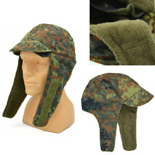 Oryginalna czapka zimowa Bundeswehry z kamuflażem na uszy czapka futrzana czapka polowa na sprzedaż  PL