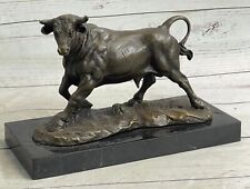 Sólido Bull Bronce Escultura Caliente Reparto Figura Hecho a Mano Por Lost Cera comprar usado  Enviando para Brazil