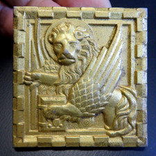 Fermacarte ottone leone usato  Albenga