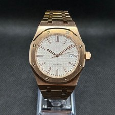 Seiikmod Royal Oac Style Rose Gold Aut | NH35 | Janela de data de safira com logotipo S, usado comprar usado  Enviando para Brazil