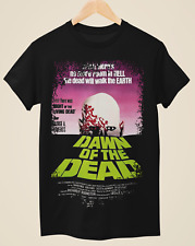Camiseta preta unissex inspirada em pôster de filme Dawn of the Dead comprar usado Camiseta preta unissex inspirada em pôster de filme Dawn of the Dead comprar usado  Enviando para Brazil