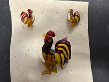 Enamel rooster earrings for sale  Fairfield